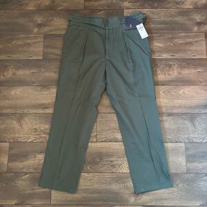 Polo Ralph Lauren Men's Buckled Chino Suit Trousers Green Size 36x30 NEW